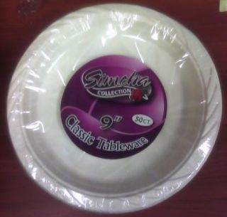 Ivory Plastic Dinner Plates600ct  Super Party CLOSEOUT Deal