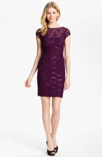 Hailey by Adrianna Papell Embellished Lace Sheath Dress