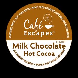  Cafe Escapes Milk Hot Chocolate Keurig Coffee Pods Cups K Cups