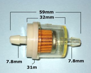 universal inline fuel filter for 1 4 fuel lines see photo for further