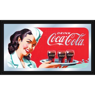 Coca Cola Vintage Mirror Horizontal Waitress w Coke