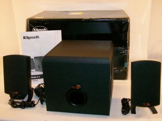 KLIPSCH THX PROMEDIA 2.1 COMPUTER AUDIO SYSTEM SPEAKERS & SUBWOOFER IN