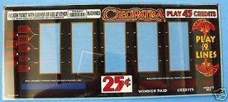 Cleopatra IGT Payline Slot Machine Glass 85294600