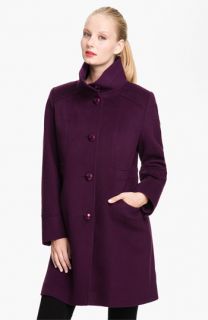 George Simonton Couture Funnel Collar Wool Blend Coat