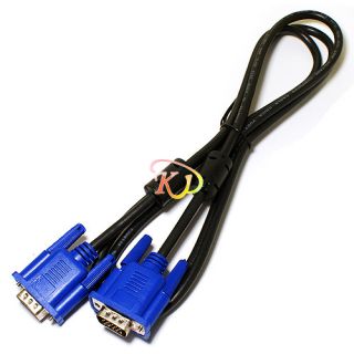 S9H 5ft 1 5M Male to Male Video Extension Cable M M 15pin Fit SVGA VGA