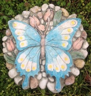 Butterfly 3 Stone or Plaque Concrete Mold Cement Plaster Ceramic Mould