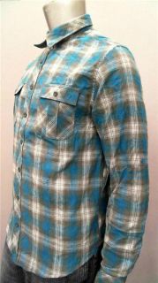 Social Collision Hot Topic Mens s Flannel Long Sleeve Button Down