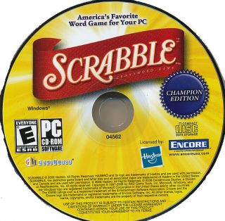 Scrabble Champion Edition Word Puzzle PC Game for Windows New CDROM $2