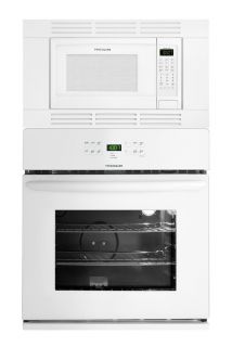  27 inch White Electric Self Cleaning Wall Oven Microwave Combo