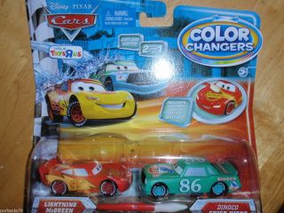  Coloring Sheets on Disney Pixar Cars Color Changers 2 Pack Mcqueen Dinoco Chick Hicks