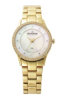 Skagen Ladies Crystal Bezel Bracelet Watch