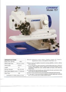 Consew 75T Blindstitch Hemmer Industrial Sewing Machine