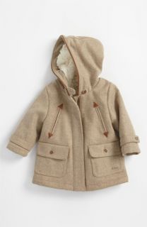 Chloé Wool Blend Hooded Coat (Infant)