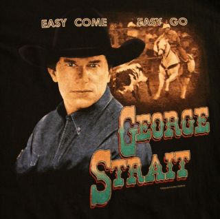   George Strait Easy Come Easy Go concert tour t shirt 1993 XL AMAZING