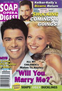 Soap Opera Digest July 30 1996 Kelly Ripa Cover Jennifer Love Hewitt