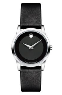 Movado Museum Small Leather Strap Watch