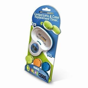 Lensalert Lens Alert Contact Lens Care Replacement Timer 3 Color Cases