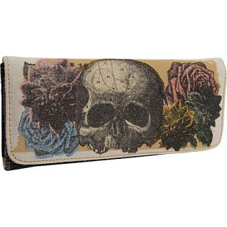  an image to enlarge loungefly skull flower wallet tan with colored