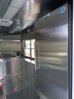 New 8.5 x 20 Red BBQ Event Food Catering Enclosed Smoker/ Concession