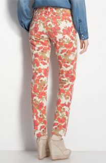 Paige Skyline Floral Skinny Ankle Jeans (Chello Ivory Print)