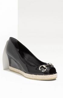 Gucci Patent Leather Wedge Pump