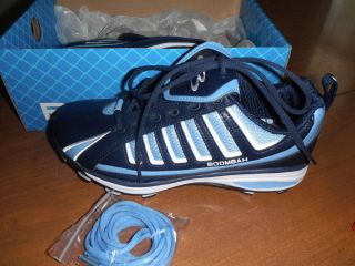 New Boombah Navy Columbia Blue Resistance Molded Cleats Baseball