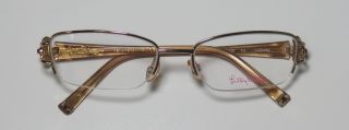 New Lilly Pulitzer Connolly 51 17 130 Gold Amber Eyeglass Glasses