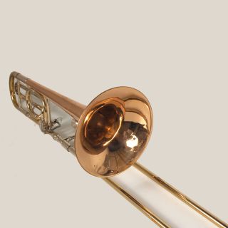 Conn Trombone with F Attachment Slides All Good Tri Color Hard Case