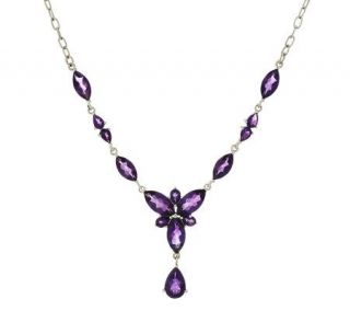 13.00 ct tw African Amethyst Sterling Necklace —