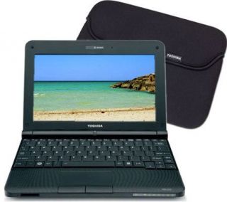 Toshiba 10.1 Black Netbook Atom N455, 1GB, 160GB HD with Case