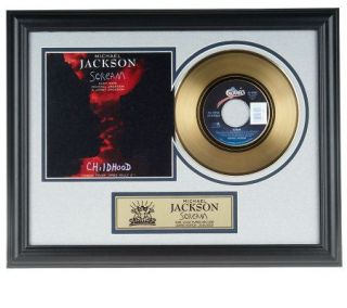 Michael Jackson Scream 14 x 18 Gold Record Framed —