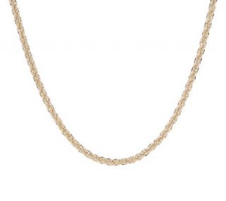 16 Polished Twisted Rope Necklace 14K Gold, 2.4g —