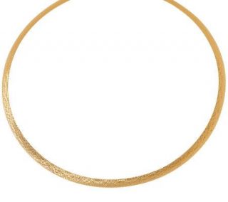 Veronese 18K Clad 18 Reversible Omega Necklace —