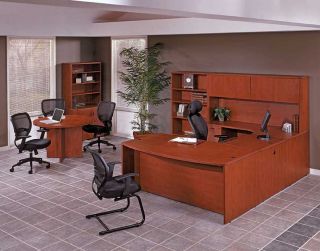 New 5pcs U Shape Executive Office Desk Set CH AMB U4