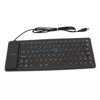 New USB 2 0 Silicone Roll Up Foldable PC Computer Keyboard