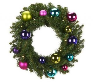 Bethlehem Lights Battery Op. 16 Ornament Wreath & Timer —