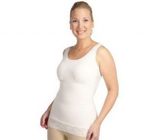 Spanx Hide & Sleek Body Smoothing Camisole with Ruching & Lace