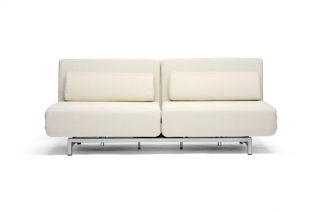Cream Modern Convertible Sofa Bed Daybed Swivel Chair Stella Baxton