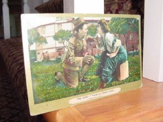  1909 Soldier Facing Powder Charge Woman Army Conwell Postcard