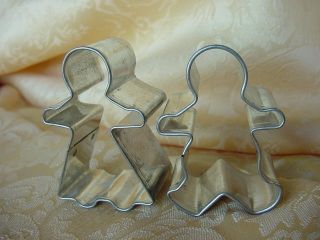 Metal Boy Girl GINGERBREAD cookie cutters CUTE For CHRISTMAS ORNAMENTS