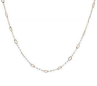 18 Textured Oval Link Necklace 14K Gold 1.3 g —