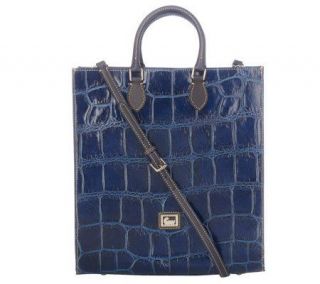 Dooney & Bourke Leather Croco Embossed North/South Tote —
