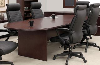 12 Conference Room Table Mahogany or Cherry Racetrack Contemporary