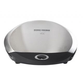 George Foreman Stainless Steel 143 Sq. In. Nonstick Grill with Timer 