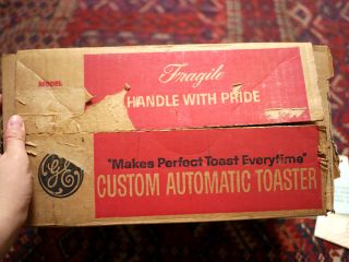 Vintage 1950s GE General Electric T82 Empty Toaster Box Manuals Only