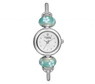Caravelle by Bulova Aqua Beads Charm Bracelet Watch   J306727