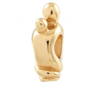 Prerogatives 14K Yellow Gold Plated Sterling Family of 2 Bead 