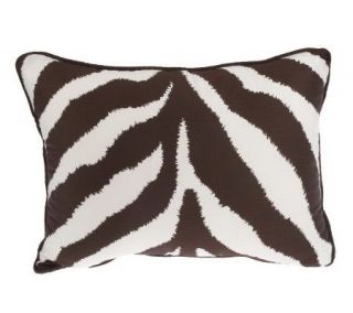 Isaac Mizrahi Live! Zebra Print Cotton Sateen 12x16 Pillow