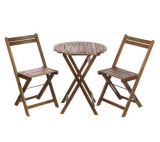 Merry Products Solid Wood Foldable 3 pc. Bistro Set with 24 Table