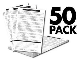Tattoo Supplies Consent Liability Release Form for Clients 50 Pack
